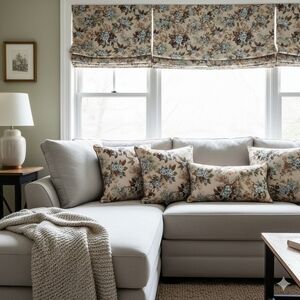 Malden Mills Vintage Floral Pine Velvet Fabric 6 ft